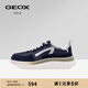 GEOX杰歐適男鞋早春真皮透氣運動(dòng)鞋男厚底增高休閑鞋運動(dòng)鞋潮 深藍色 42