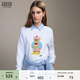 Teenie Weenie小熊女裝衛衣26年春季新款彩色毛織大熊刺繡圓領(lǐng)上衣 象牙白 M