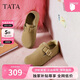 他她（TATA）復古勃肯鞋女鞋深口棉鞋毛毛平底單鞋 黃棕（滿(mǎn)幫款） 39