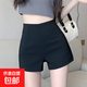 白色西裝短褲女夏季緊身高腰顯瘦打底褲小個(gè)子防走光a字外穿熱褲 黑色 M
