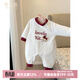 蒙黛莉（MINGDAILI）嬰兒連體衣春秋冬新生兒爬爬服長(cháng)袖寶寶衣服6-12個(gè)月毛衣外出服 可愛(ài)貓咪長(cháng)袖連體 73cm