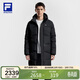FILA 斐樂(lè )官方男士長(cháng)款羽絨服2025冬季健身運動(dòng)保暖連帽外套