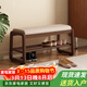 爰京實(shí)木換鞋凳穿鞋凳小凳子入戶(hù)板凳床尾凳門(mén)口鞋架家用多層80cm