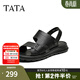 他她（TATA）夏商場(chǎng)同款時(shí)尚百搭厚底涼鞋男新款73X01BL5 黑色 40