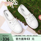 金利來(lái)（Goldlion）女鞋休閑板鞋圓頭舒適平底耐穿免系帶小白鞋 668220189白杏39