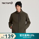 探拓（TECTOP）軟殼衣男防風(fēng)外套風(fēng)衣加絨保暖登山服夾克 深咖色 L