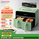 摩飛電器（Morphyrichards）空氣炸鍋家用雙拼8L大容量 14大菜單720°熱循環(huán) 雙膽分區多功能空炸烤箱 烤雞翅機 MR8100薄荷綠