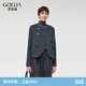 歌莉婭（GOELIA）歌莉婭 冬季 全羊毛短款雙面呢外套  1CDL6E690 08H深花灰 XS
