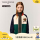 Teenie Weenie Kids小熊童裝25年秋冬男女童撞色加絨開(kāi)衫衛衣外套 藏青色 150 cm