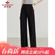 俞兆林媽媽夏裝薄款褲子中老年女裝九分褲女褲 Y232K5508