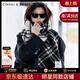 CinvaiKrose明星同款小c&k圍巾女士2026新款保暖披肩圍脖兩用七夕情人節禮物 黑白色【限定禮盒包裝】送女友女生走心