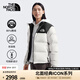北面（The North Face）1996Nuptse高蓬鵝防水羽絨服女潮牌經(jīng)典ICON美碼新品|3XEO ROU/米白色 美版偏大一碼 L