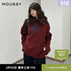 moussy 新品迪士尼聯(lián)名新年米奇連帽衛衣女010ISY90-3481 083深紅色 均碼