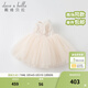 戴維貝拉（DAVE＆BELLA）【高定禮服】女童連衣裙演出服童裝寶寶公主裙夏裝小童兒童裙子 肉粉色 110 cm（建議身高100-110cm）