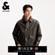 杰克·瓊斯（JACK&JONES）男裝春季PU棉服男士仿皮夾棉衣寬松短款商務(wù)休閑厚夾克外套 E08土耳其咖啡 S （170）偏大,卡碼拍小