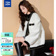 唐獅（TonLion）2023小香風(fēng)仿羊羔毛外套女洋氣上衣 珍珠白 M 