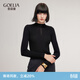 歌莉婭可水洗羊毛衫上衣女冬季穿搭修身打底衫1ECL5J640 00B黑色 M