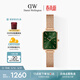 丹尼爾惠靈頓（DanielWellington）DW女士手表復古方盤(pán)小綠表輕奢小眾石英腕表送女友生日禮物DW445