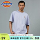 Dickies男女同款短袖T恤簡(jiǎn)約小logo全棉純色寬松休閑情侶款上衣 DK010991 淡紫色 （寬松版型） L