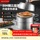 美廚（MAXCOOK）蒸鍋全304不銹鋼32cm三層蒸鍋感溫復底湯鍋 燃氣電磁爐通用MCZ750