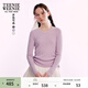 Teenie Weenie小熊女裝毛衣夏季優(yōu)雅氣質(zhì)抽褶修身V領(lǐng)上衣 淺紫色 S