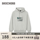 斯凱奇（Skechers）冬季男士連帽衛衣長(cháng)袖T恤運動(dòng)休閑衫加絨保暖打底衫L325M045