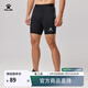 卡爾美（KELME）緊身短褲男春夏新款彈力跑步足球鏟球褲純色健身褲 黑色 L