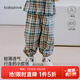 babylove【清倉】寶寶純棉防蚊褲夏季薄款嬰兒燈籠褲子寬松長(cháng)褲清涼空調褲 復古巴恩 90