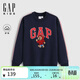 蓋璞（GAP）男童冬季款童趣logo圓領(lǐng)套頭抓絨休閑衛衣兒童裝829503