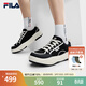 FILA斐樂(lè )官方男鞋復古帆布鞋2025夏新款曲奇鞋輕便休閑鞋百搭小白鞋 黑/奶白-BG 41