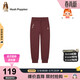 暇步士（Hush Puppies）童裝女童長(cháng)褲大童寬松休閑褲子兒童針織運動(dòng)褲 波爾多紅   130   