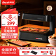 EASYGRILL 迷你電烤爐家用2-3人小型烤肉鍋室內無(wú)煙燒烤機上下加熱燒烤爐烤串機電烤盤(pán)新款家用烤爐 黑色-標配 1層