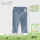 戴維貝拉（DAVE＆BELLA）春季新款女童打底褲抗菌兒童長(cháng)褲小童休閑褲女寶寶褲子童褲 牛仔藍【現貨】 110 cm（建議身高100-110cm） cm（建議身高100-110cm）