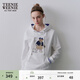 Teenie Weenie小熊女裝春季學(xué)院風(fēng)簡(jiǎn)約休閑風(fēng)時(shí)尚修身連帽衛衣上衣 白色 S (160)