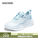 斯凱奇（Skechers）女鞋春季糕糕鞋厚底松糕鞋舒適軟底運動(dòng)鞋休閑鞋增高小白鞋117519 淺藍色/LTBL 35
