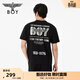 BOY LONDON潮牌短袖男女同款夏季寬松黑色復古高街T恤N01719 黑色 S