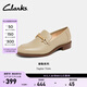 Clarks其樂(lè )女鞋Taylor Trim樂(lè )福鞋女復古小皮鞋單鞋通勤平底鞋豆豆鞋 淺沙色 建議拍小半碼 35.5