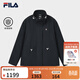 FILA 斐樂(lè )官方女裝棉服2026春新款時(shí)尚休閑寬松收腰保暖立領(lǐng)外套 傳奇藍-NV M 165/84A/M