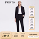 PORTS寶姿早春新款女裝職場(chǎng)休閑小西裝ALD8J008NWW050 黑色 常規 M (6)