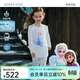 愛(ài)慕兒童（AIMER KIDS）秋冬新品抗菌兒童保暖內衣套裝女童冰雪奇緣系列艾莎秋衣褲奶皮衣 輕暖-藍AK174G121 140