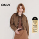 ONLY2025秋季新款休閑復古拼接翻領(lǐng)短款寬松外套女|125136017 E09 雨鼓棕色 S (160) 80A