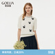 歌莉婭  手繡小蝴蝶天絲針織衫  1E3R5G180 05W米白 M