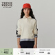 Teenie Weenie小熊女裝拉鏈翻領(lǐng)針織衫冬裝簡(jiǎn)約時(shí)尚休閑白色長(cháng)袖女 象牙白 L 170