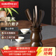 金灶（KAMJOVE）黑檀木實(shí)木茶道六君子茶夾杯夾茶則 功夫茶具配件套裝實(shí)木精雕 KP-6