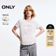 ONLY2025秋季新款舒適設計感玫瑰印花正肩短袖T恤女|125101044 A38 丁香灰粉色 M (165) 84A