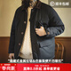 馬登工裝美式復古Safari獵裝夾克棉衣男冬撞色翻領(lǐng)加厚保暖棉服外套 深灰 L