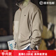 馬登工裝 美式休閑夾克運動(dòng)風(fēng)高領(lǐng)保暖抓絨開(kāi)衫外套男春 卡其灰 S