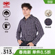 威鵬（weipeng）[純棉磨毛]男士長(cháng)袖襯衫秋季保暖寶藍成熟百搭休閑格子襯衣C33071 寶藍 （寶藍C33084） L (175/92A)