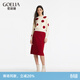 歌莉婭套裝知性紅色波點(diǎn)針織上衣A字半裙約會(huì )節日穿搭兩件套1B7RAA52A 01J彩色提花 S