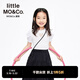 little MO&Co.童裝夏裝兒童泡泡袖女童小衫愛(ài)心短袖上衣大童小女孩 本白色 110 110/56